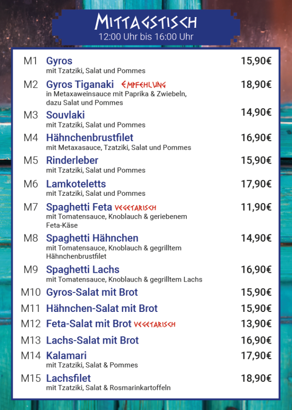 Zur Speisekarte